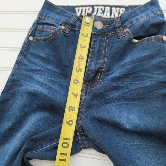 VIP Jeans High Waist Stretchy Women's Dark Blue Mid Rise Size 00 /21 - Picture 5 of 8